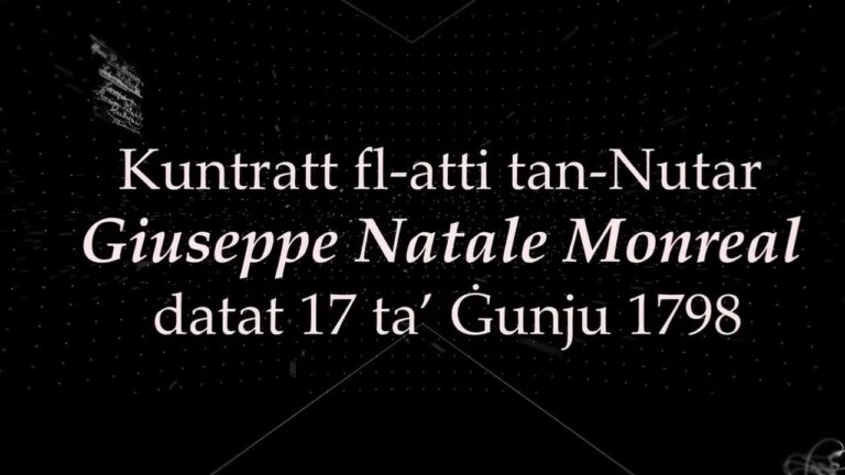 Kuntratt fl-atti tan-Nutar Giuseppe Natale Monreal