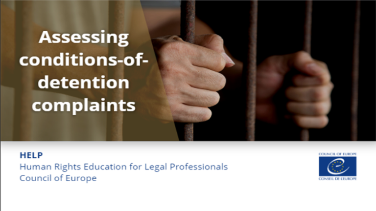 Assessing Conditions of Detention Complaints