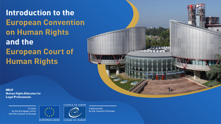 Introduction to the ECHR and the ECtHR