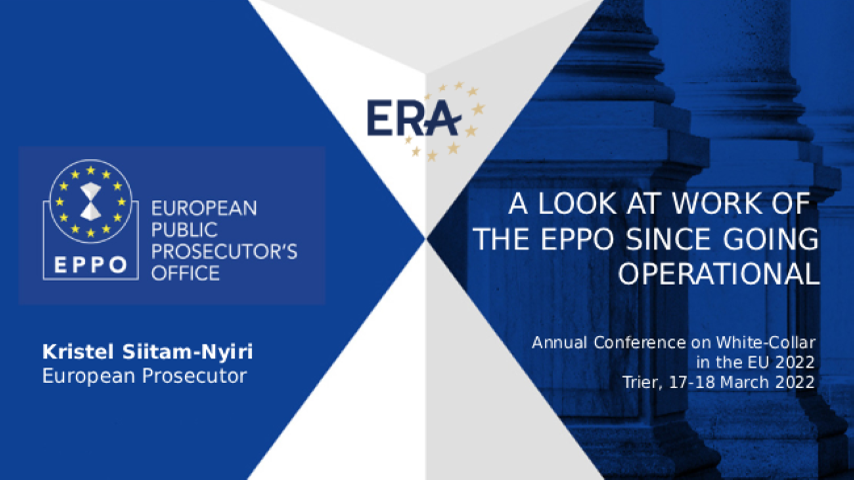 A Look at the Work of the EPPO since going Operational