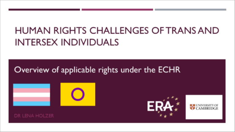 Human Rights Challenges of Trans and Intersex Individuals