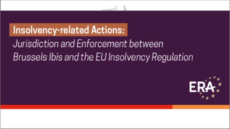 Insolvency-related Actions Jurisdiction and Enforcement between Brussels Ibis and the EU Insolvency Regulation
