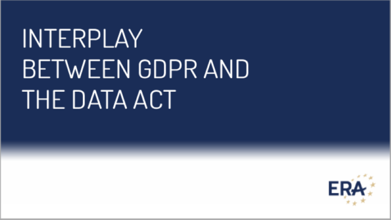Interplay between GDPR and the Data Act