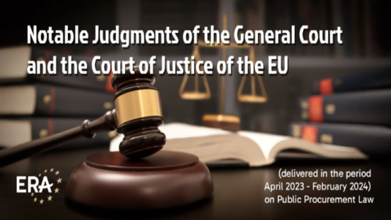 Notable Judgments of the General Court and the Court of Justice of the EU (delivered in the period April 2023 - February 2024) on Public Procurement Law