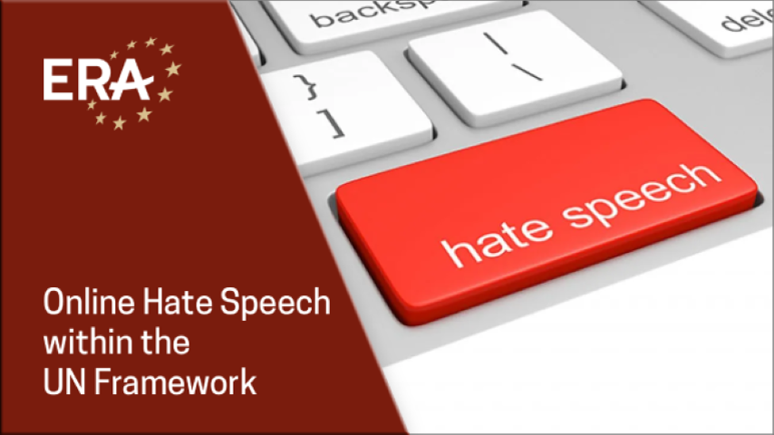 Online Hate Speech within the UN Framework