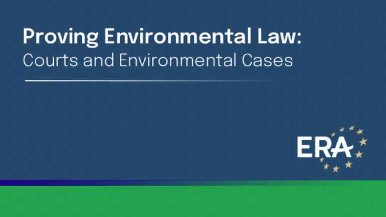 Proving Environmental Law Courts and Environmental Cases