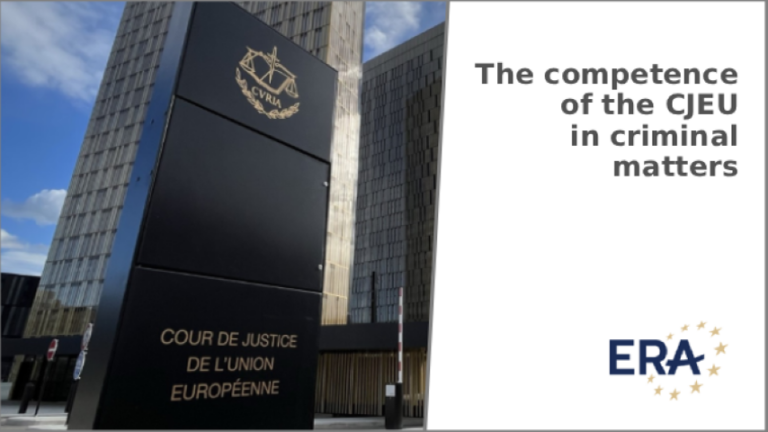 The Competence of the CJEU in Criminal Matters