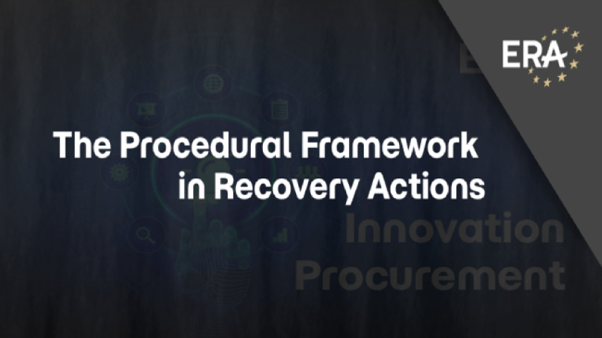 The Procedural Framework in Recovery Actions