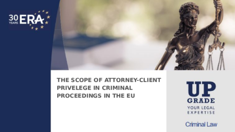 The Scope of Legal Privilege from a Comparative Point of View