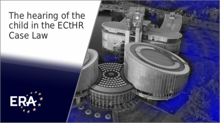 The hearing of the child in the ECtHR Case Law